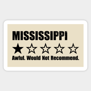 Mississippi One Star Review Sticker